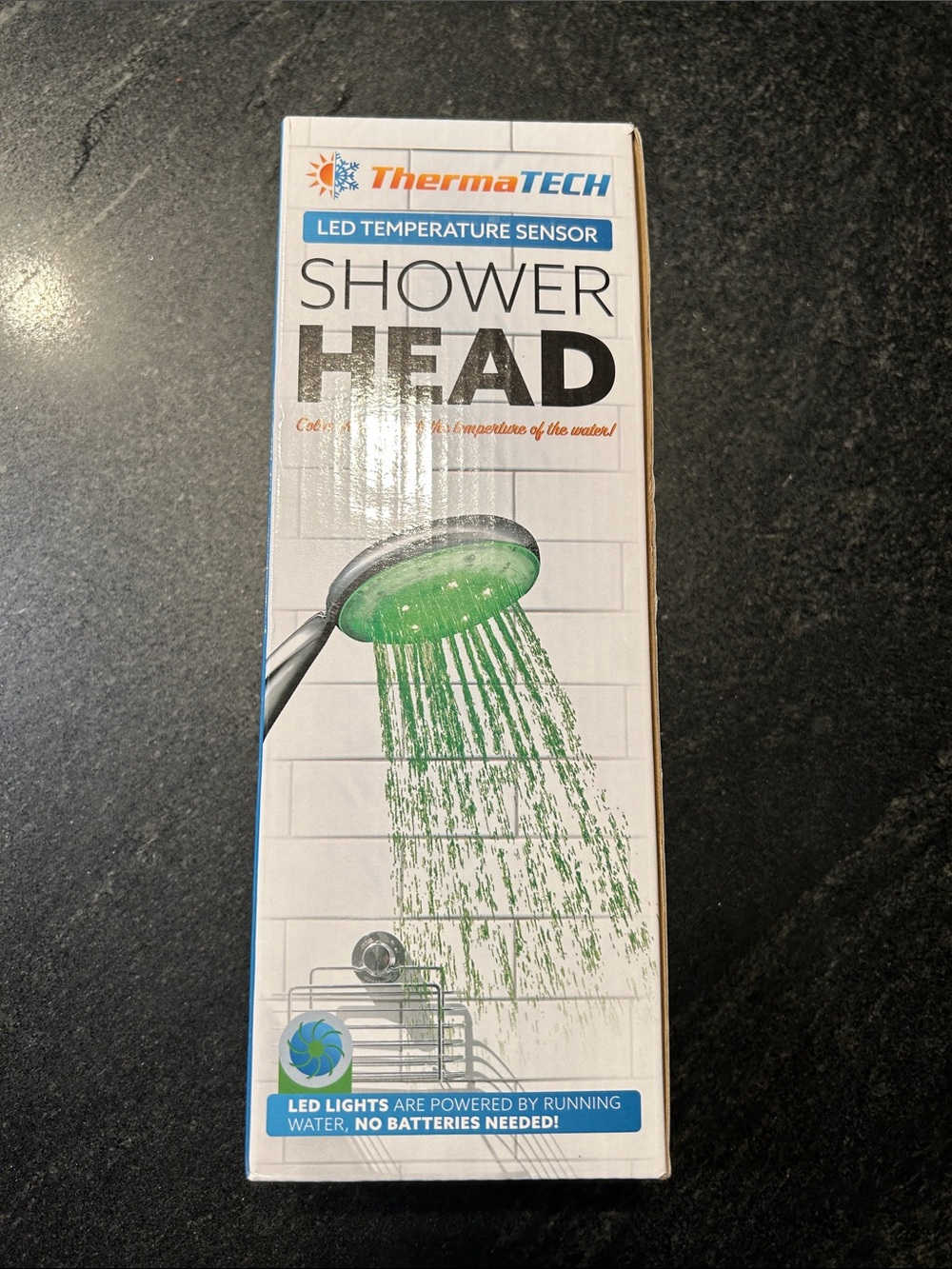 Green LED Temperature Sensor Shower Head